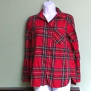 Old Navy, Medium, used plaid flannel shirt